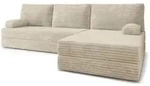 Masseno Ecksofa, Creme, Textil, 4-Sitzer, L-Form, 270x160 cm, Wohnzimmer, Sofas &