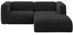 Altdecor Ecksofa, Schwarz, Kunststoff, 2-Sitzer, 227x179 cm, Wohnzimmer, Sofas &