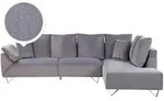 Beliani Ecksofa, Grau, Textil, 4-Sitzer, L-Form, 266x180 cm, Wohnzimmer, Sofas &