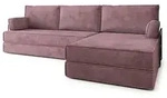 Masseno Ecksofa, Lila, Textil, 4-Sitzer, L-Form, 270x160 cm, Wohnzimmer, Sofas &