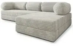 Masseno Ecksofa, Hellgrau, Textil, 4-Sitzer, L-Form, 270x160 cm, Wohnzimmer,...