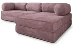 Masseno Ecksofa, Lila, Textil, 4-Sitzer, L-Form, 270x160 cm, Wohnzimmer, Sofas &