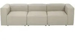 Max Winzer 3-Sitzer-Sofa, Creme, Kunststoff, 275x73x100 cm, Goldenes M, Made in