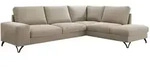 Mirjan24 Ecksofa, Beige, Metall, 5-Sitzer, L-Form, 285x214 cm, Wohnzimmer,...