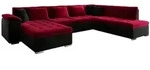 Mirjan24 Wohnlandschaft, Rot, Textil, 7-Sitzer, U-Form,Rechteckig, 348x76x205...
