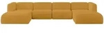 Altdecor Wohnlandschaft, Currygelb, Kunststoff, 5-Sitzer, 408x70x179 cm, Wohnzimmer,