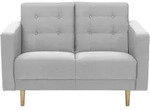 Max Winzer 2-Sitzer-Sofa, Hellgrau, Holz, Esche, massiv, F&uuml;llung: