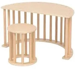 Home Deluxe Kinderwippe, Natur, Holz, 50x50x90 cm, Spielzeug, Babyspielzeug,