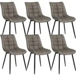 Woltu Esszimmerstuhl, Dunkelgrau, Metall, 46.5x85.5x46 cm, Esszimmer, St&uuml;hle,