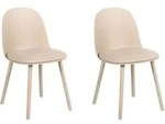 Beliani Esszimmerstuhl, Beige, Kunststoff, 46x80x48 cm, Esszimmer, St&uuml;hle,