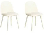 Beliani Esszimmerstuhl, Beige, Kunststoff, 46x80x48 cm, Esszimmer, St&uuml;hle,