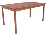 Gardenson Gartentisch, Natur, Holz, Eukalyptusholz, massiv, rechteckig, eckig,