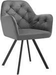 tectake Armlehnstuhl, Anthrazit, Kunststoff, 58x87x58 cm, Esszimmer, St&uuml;hle,
