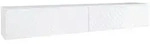 P & B Lowboard D180, Wei&szlig;, Kunststoff, Fischgr&auml;t, 2 F&auml;cher, 180x30x33 cm,...