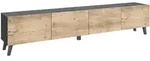 P & B Lowboard, Anthrazit, Kastanieneiche, Kunststoff, 190x40x32 cm, Fsc, stehend,