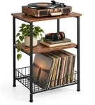 Relaxdays Tisch, Mehrfarbig, Metall, Holzwerkstoff, 40x64.5x30 cm, Wohnzimmer,