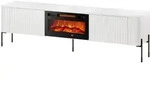 Mirjan24 Tv-Lowboard, Wei&szlig;, Metall, Rechteckig, 190x55x40 cm, Wohnzimmer,