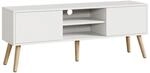 [en.casa] Lowboard, Wei&szlig;, Holz, 120x46.5x29.5 cm, Wohnzimmer, Wohnw&auml;nde, Lowboards,