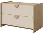 Mirjan24 Tv-Lowboard, Eiche, Rosa, Holzwerkstoff, 2 Schubladen, Rechteckig,...