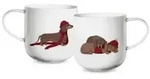ASA Becher coppa xmas, Braun, Wei&szlig;, Bordeaux, Keramik, 400 ml, 9.5 cm, Kaffee...