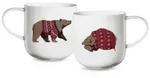 ASA Becher coppa xmas, Braun, Wei&szlig;, Bordeaux, Hellbraun, Keramik, 400 ml, 9.5...