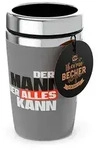 Coffee-To-Go-Becher, Mehrfarbig, Metall, 0.250 L, 8.2x8.2x14 cm, Kaffee & Tee,