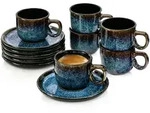 S&auml;nger Espressotassen, Blau, Stein, 12-teilig, 0.08 L, Rund, kratzfest, Kaffee...