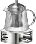 Ritzenhoff Breker Teekanne, Transparent, Glas, Metall, Kaffee & Tee, Kannen,