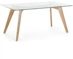 Beliani Esstisch, Transparent, Glas, 8-Sitzer, Rechteckig, 90x75x180 cm,...