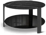 Vicco Couchtisch, Schwarz Hochglanz, Schwarz, Holzwerkstoff, Rund, 80x43.5x80...