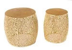 riess-ambiente Couchtisch, Gold, Metall, Abstrakt, Rund,Rund, 45x42x45 cm,