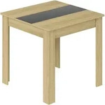 Mid.you Esstisch, Honigeiche, Holzwerkstoff, Uni, quadratisch, eckig, 80x75x80 cm,