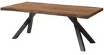 Massivmoebel24 Baumtisch, Grau, Holz, Echtholz,Sheesham, Rechteckig, 100x76x220...