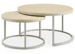 Idimex Couchtischset, Kaschmir, Holzwerkstoff, Mode, 1-Sitzer, Rund, 80x45x80...
