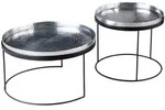 riess-ambiente Couchtisch, Schwarz, Silber, Metall, Orientalisch, Rund,Rund,...