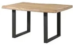 Massivmoebel24 Baumtisch, Beige, Anthrazit, Holz, Echtholz,Mangoholz, 6-Sitzer,