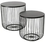 Boltze Home Metalltische, Schwarz, Metall, Rund, 45x47x45 cm, Wohnzimmer,