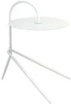Mid.you Beistelltisch, Wei&szlig;, Metall, Glas, Uni, rund, Rundrohr, 52x64x45 cm,