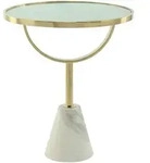Kayoom Beistelltisch, Glas, Stein, rund, 54 cm, Wohnzimmer, Wohnzimmertische,
