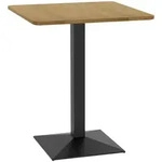 Homcom Esstisch, Dunkelbraun, Metall, 2-Sitzer, Quadratisch, S&auml;ule, 70x75x70...