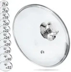 Orion Glasdeckel, Klar, Glas, 24x5x24 cm, Kochen, T&ouml;pfe, Topfdeckel