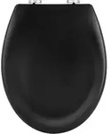 Woltu WC, Schwarz, Kunststoff, Oval, 37x2.5x45 cm, Badezimmer, WC Ausstattung,...