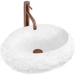 REA Aufsatzwaschbecken, Grau, Kunststoff, Oval, 38x15x50 cm, Badezimmer,...