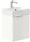 Mid.you G&auml;stebad, Wei&szlig; Hochglanz, Holzwerkstoff, 40 cm, h&auml;ngend, Badezimmer,