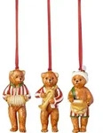 Villeroy & Boch Christbaumanh&auml;nger, Mehrfarbig, Keramik, B&auml;r, 8.5x3.5 cm,