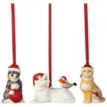 Villeroy & Boch Christbaumanh&auml;nger, Mehrfarbig, Keramik, Katze, 4x7.5 cm, zum