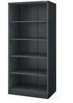 Jan Nowak B&uuml;roregal, Anthrazit, Metall, 90x195x60 cm, Arbeitszimmer, B&uuml;roregale,