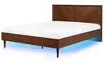 Beliani Bett, Dunkelbraun, Holzwerkstoff, 180x200 cm, Schlafzimmer, Betten