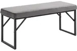 Homcom Bettbank, Dunkelgrau, Kunststoff, 35x47x100 cm, Wohnzimmer, Hocker, Sitzhocker