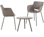 CLP Gartensitzgruppe, Taupe, Kunststoff, 3-teilig, Gartenm&ouml;bel,...